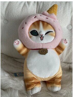 Mofusandcats Ice Cream Soft Plush Large Size New Collectible Adorable Cat